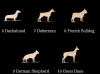 Dog Shape Personalised Baubles (20 Types)