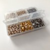 Brown Compact Faux Pearl Box