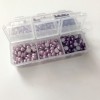 Purple Compact Faux Pearl Box