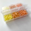 Orange and Yellow Compact Faux Pearl Box