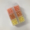 Orange and Yellow Compact Faux Pearl Box