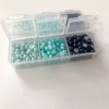 Blue Compact Faux Pearl Box