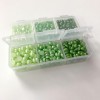 Green Compact Faux Pearl Box