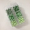Green Compact Faux Pearl Box