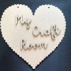 Craft Room Scalloped Heart Sign