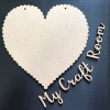 Craft Room Scalloped Heart Sign