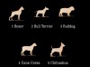 Dog Shape Personalised Baubles (20 Types)