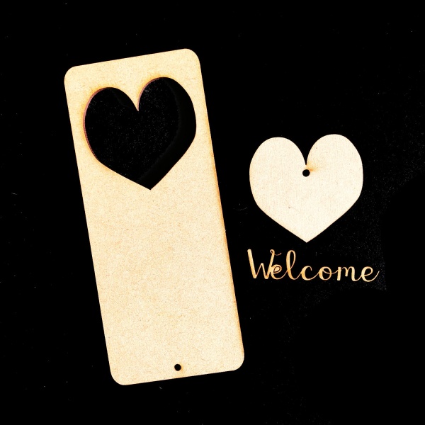 Welcome Heart Door Hanger