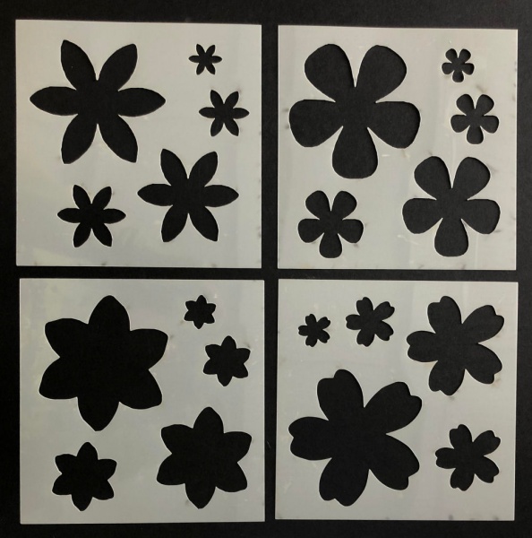 Flower Shapes Stencil Collection (Set 7)