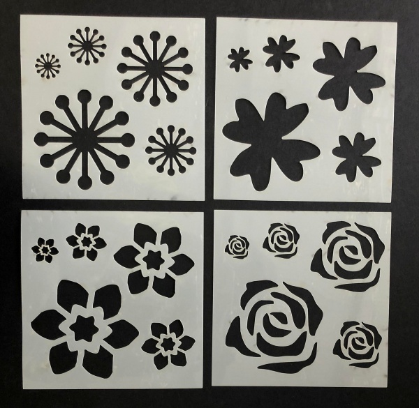 Flower Shapes Stencil Collection (Set 8)