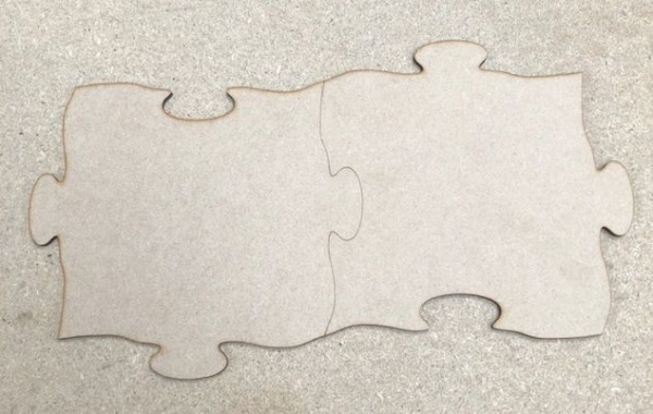 Double Shaped Jigsaw Piece MDF Blank