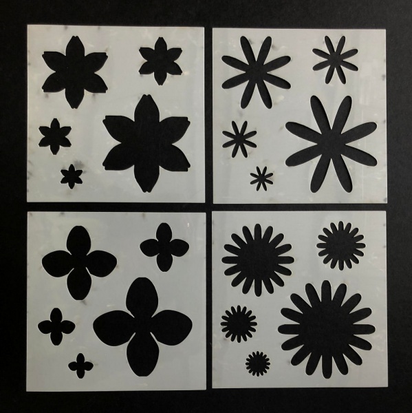 Flower Shapes Stencil Collection (Set 6)