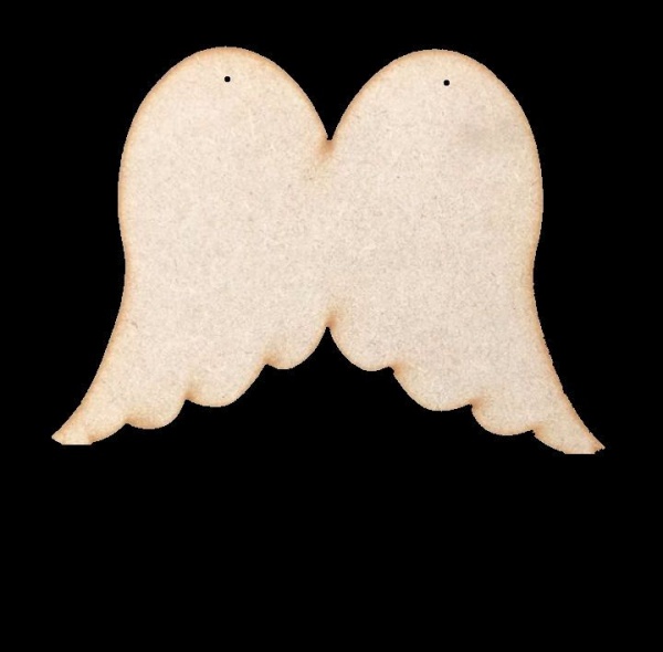 Angel Wings Hanging Shaped MDF
