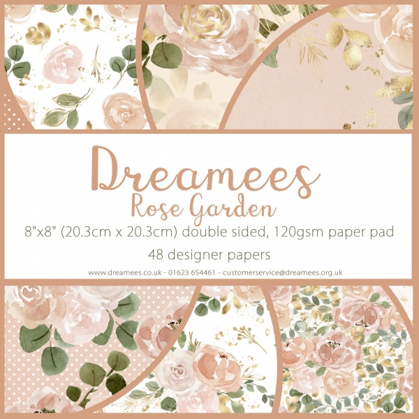 Dreamees Rose Garden 8x8 Paper Pad