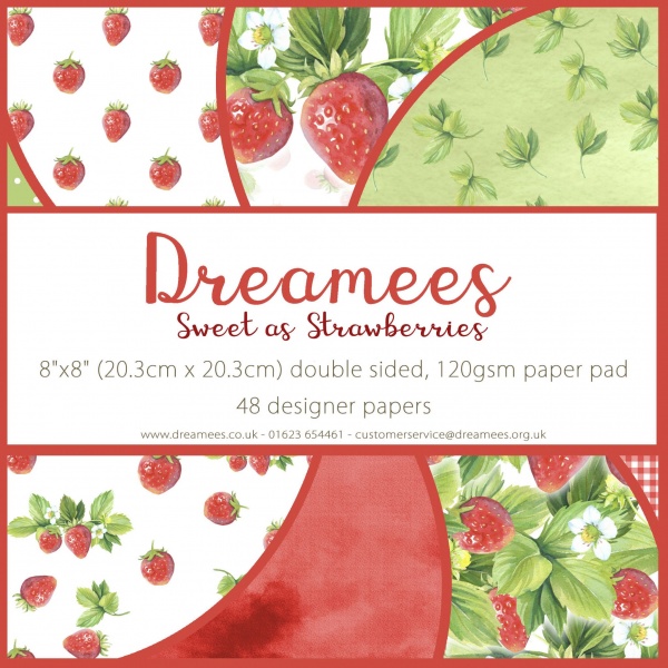 Dreamees Sweet as Strawberries 8x8 Paper Pad