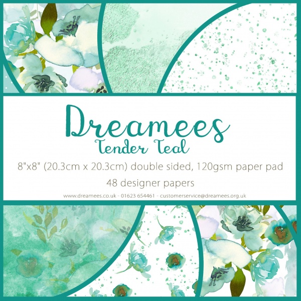 Dreamees Tender Teal 8x8 Paper Pad
