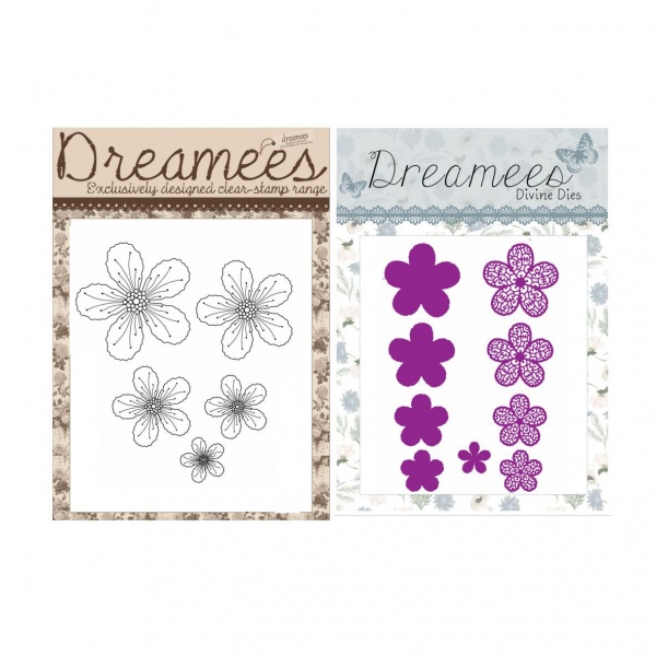Fluttering Flowers Stamp and Die Duo