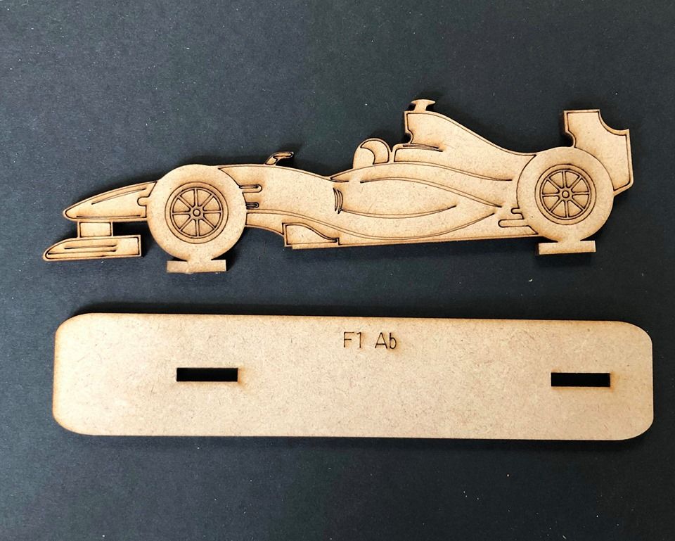 F1 Car Shaped Artboard MDF