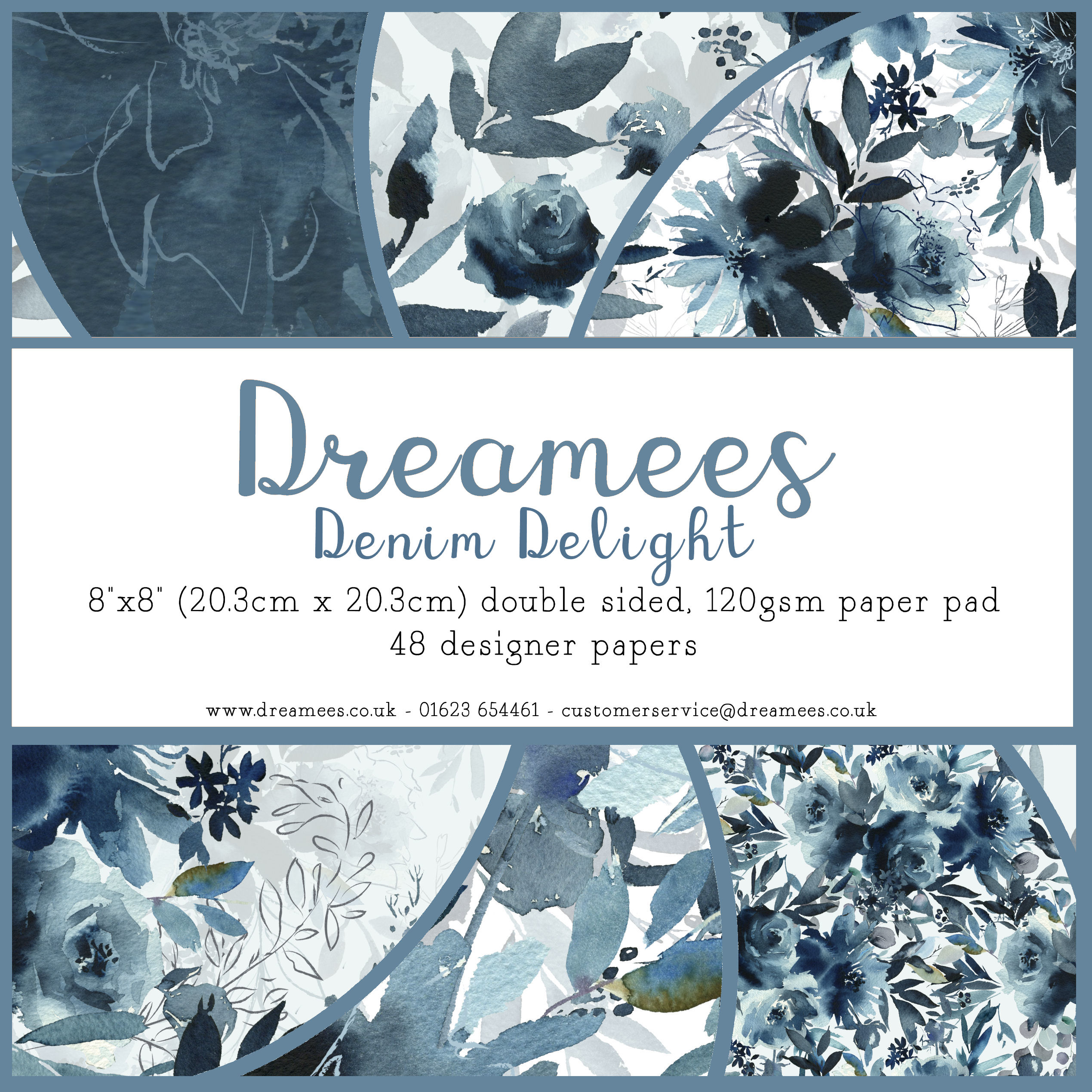 Dreamees Denim Delight 8x8 Paper Pad