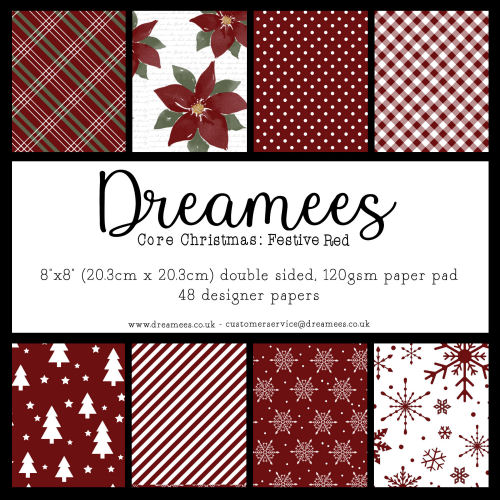 CORE: Festive Red 8x8 Paper Pad - Dreamees