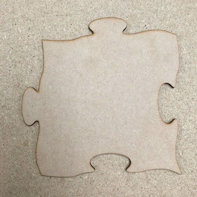 Single Shaped Jigsaw Piece MDF Blank
