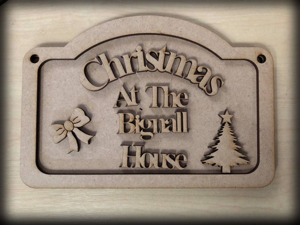 Christmas at the 'Personalised' House Plaque