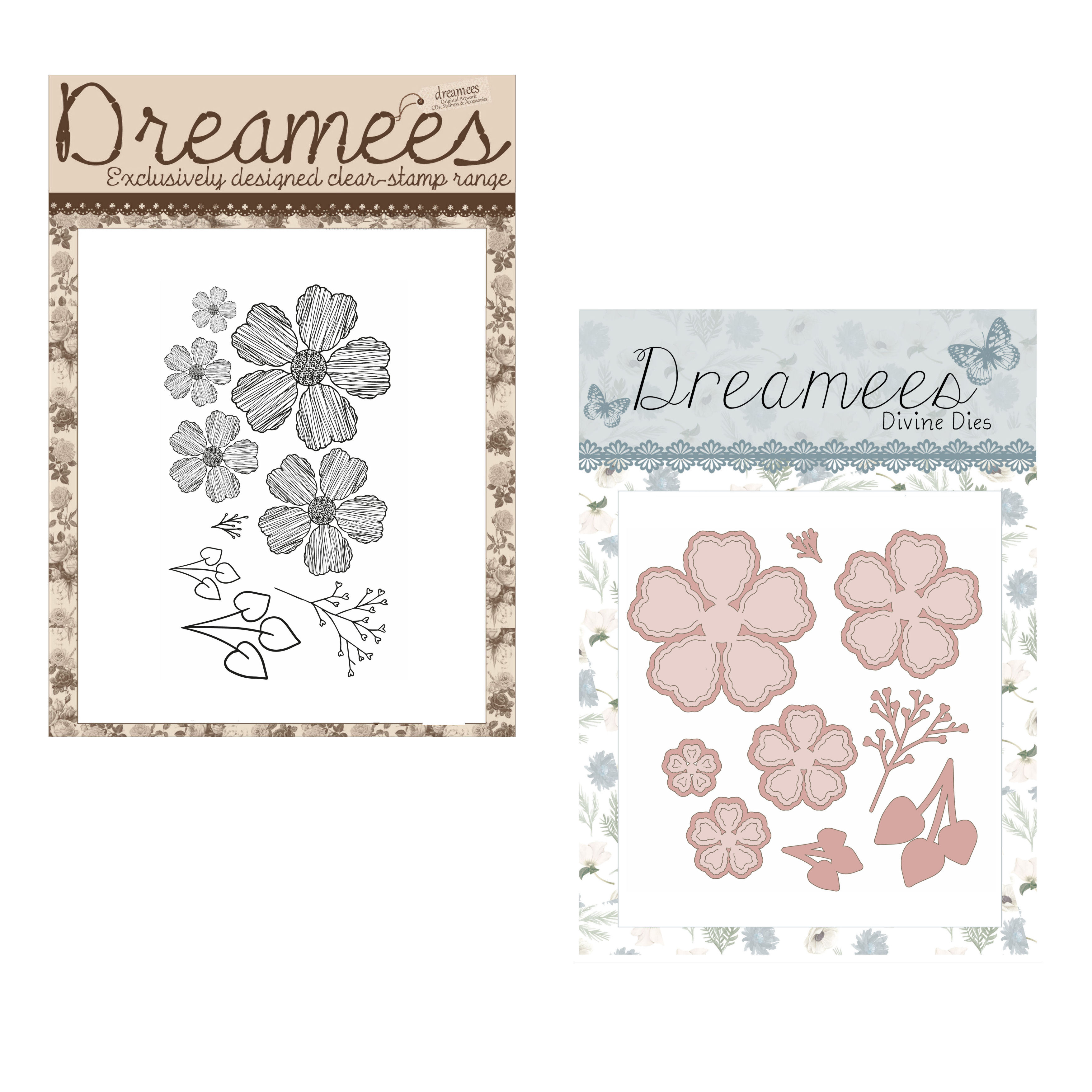 Sugared Blooms Floral Stamp and Die Collection