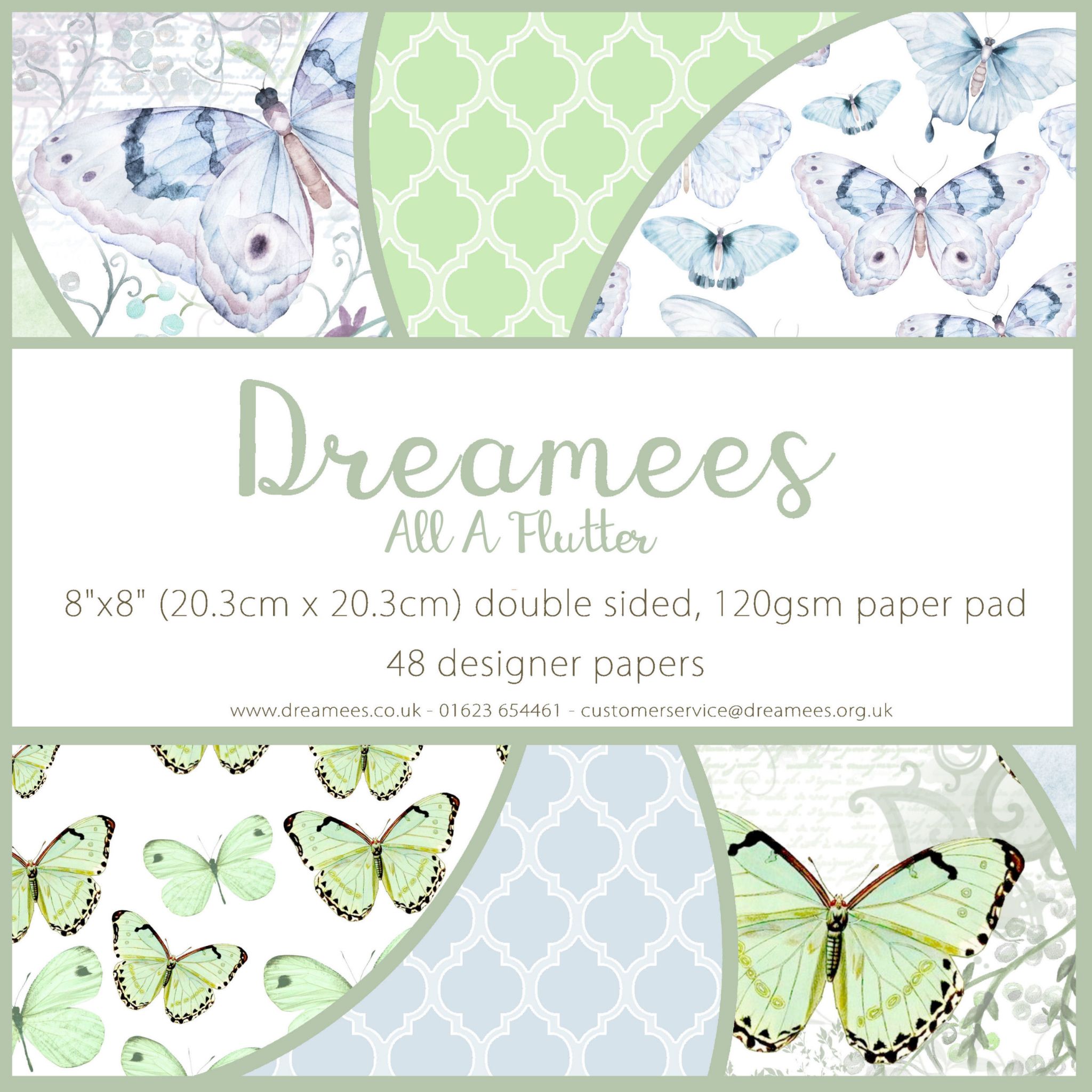 Dreamees All A Flutter 8x8 Paper Pad