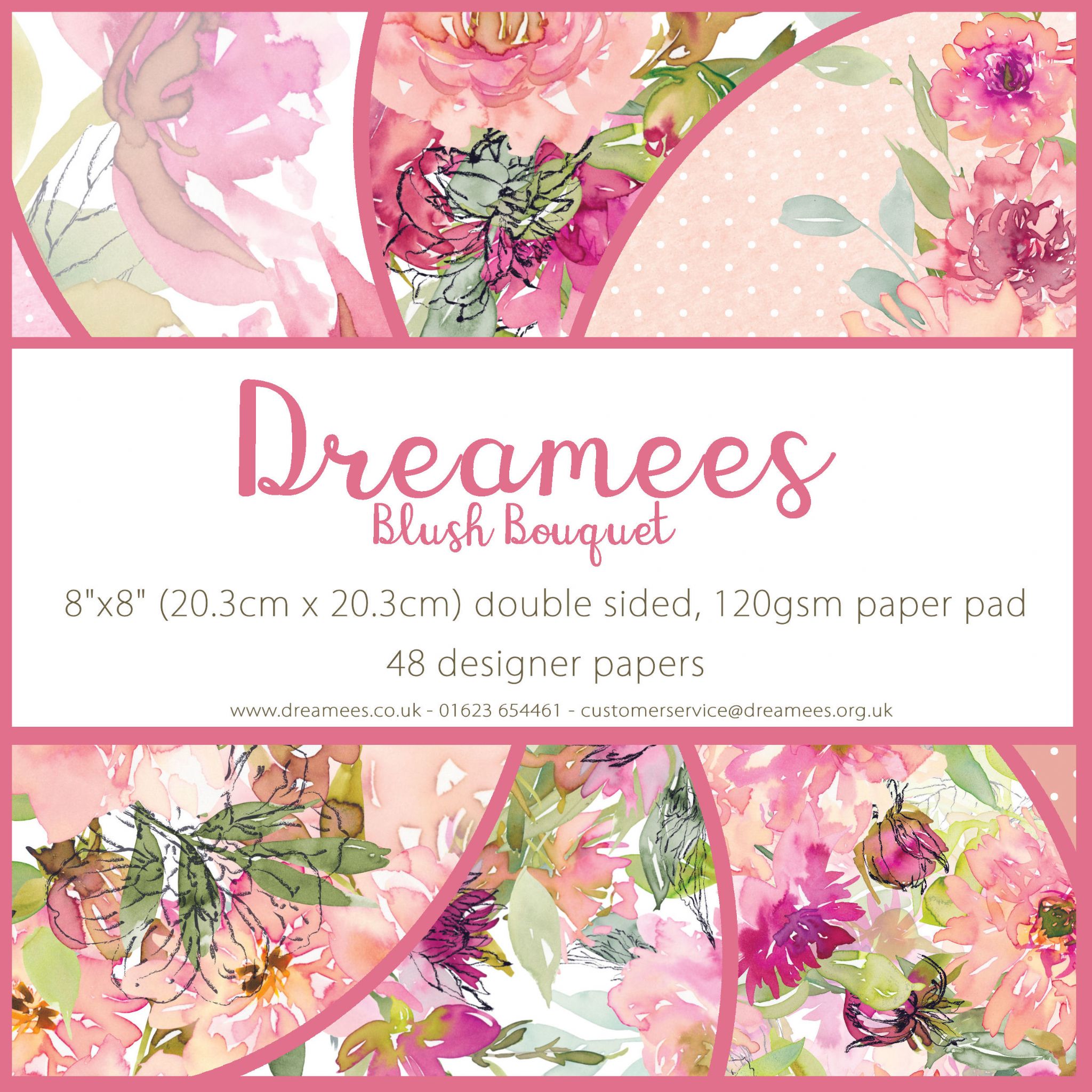 Dreamees Blush Bouquet 8x8 Paper Pad