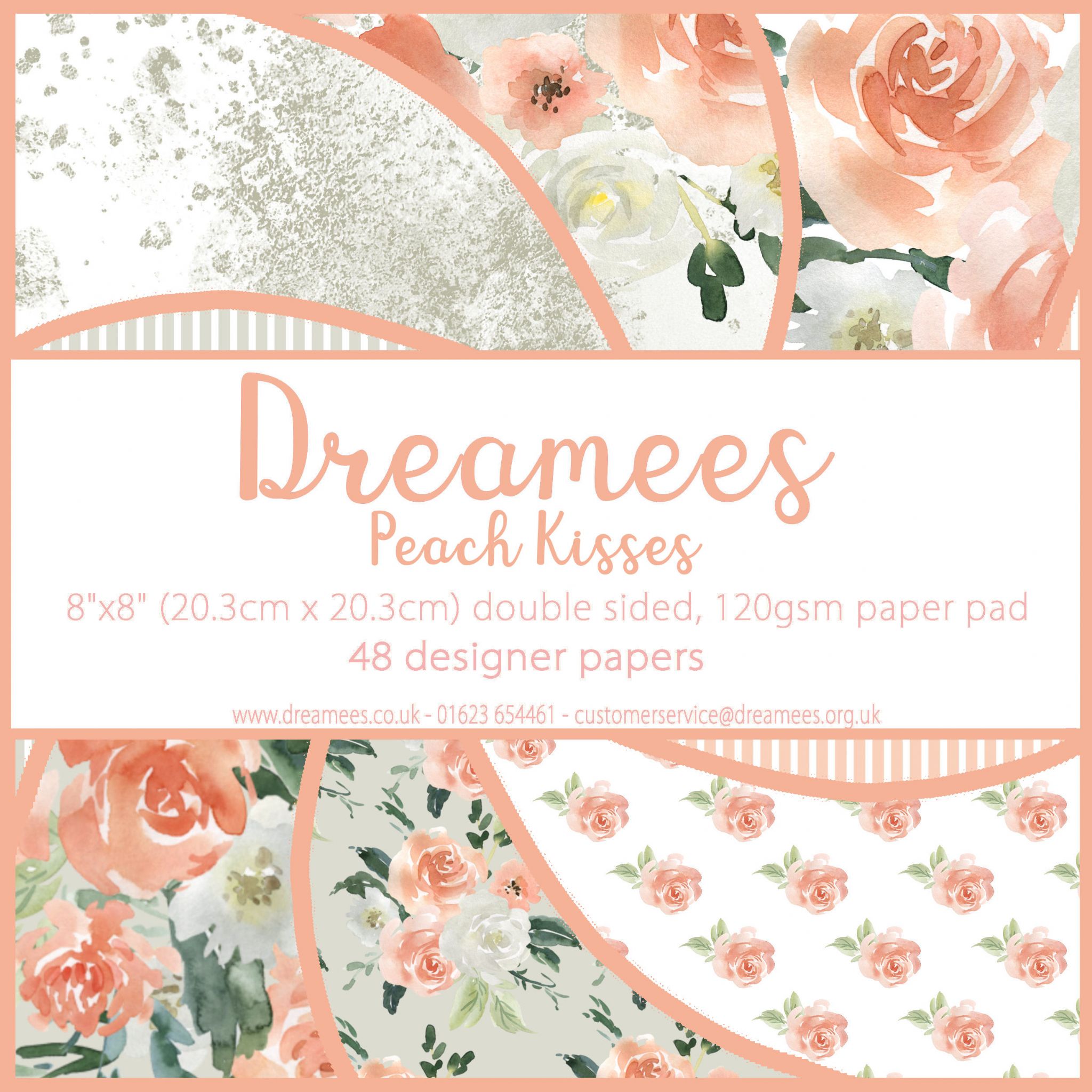 Dreamees Peach Kisses 8x8 Paper Pad