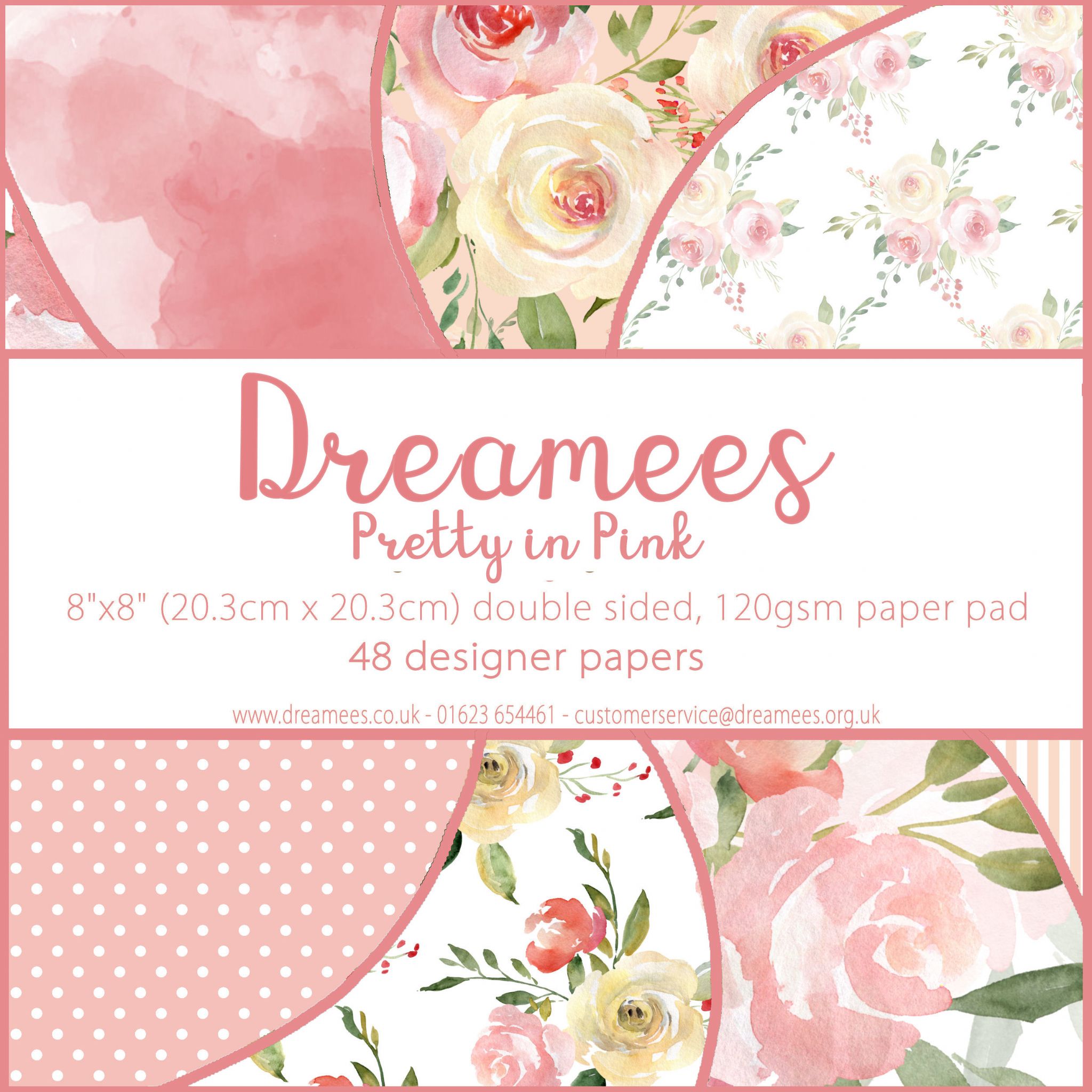 Dreamees Pretty in Pink 8x8 Paper Pad