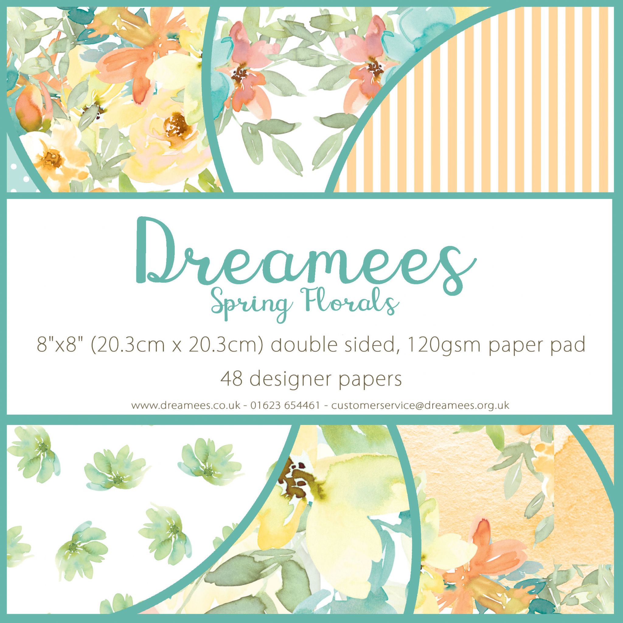 Dreamees Spring Florals 8x8 Paper Pad