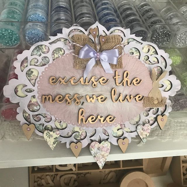 Excuse the Mess Cameo Plaque