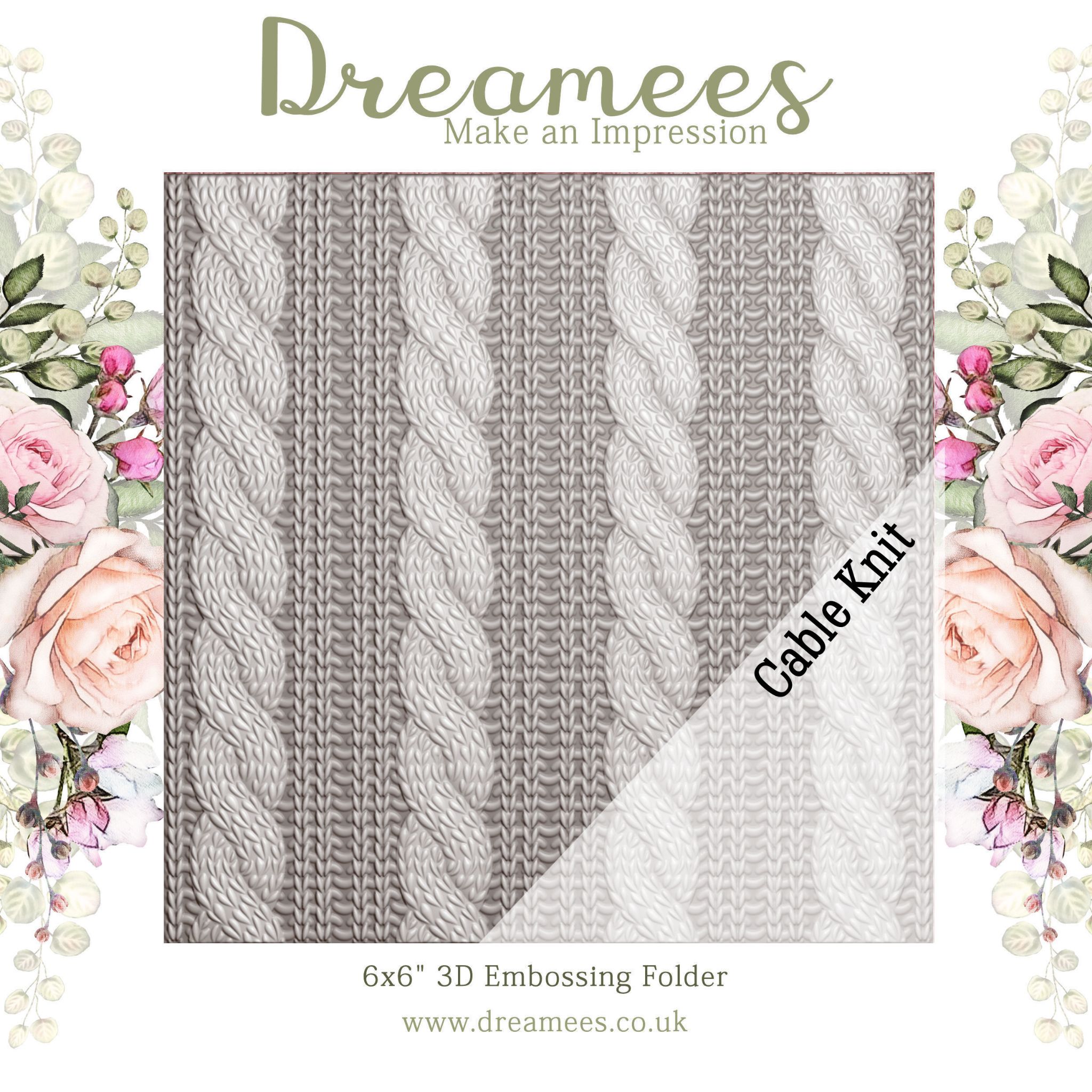 Make an Impression: 3D Cable Knit 6x6 Embossing Folder