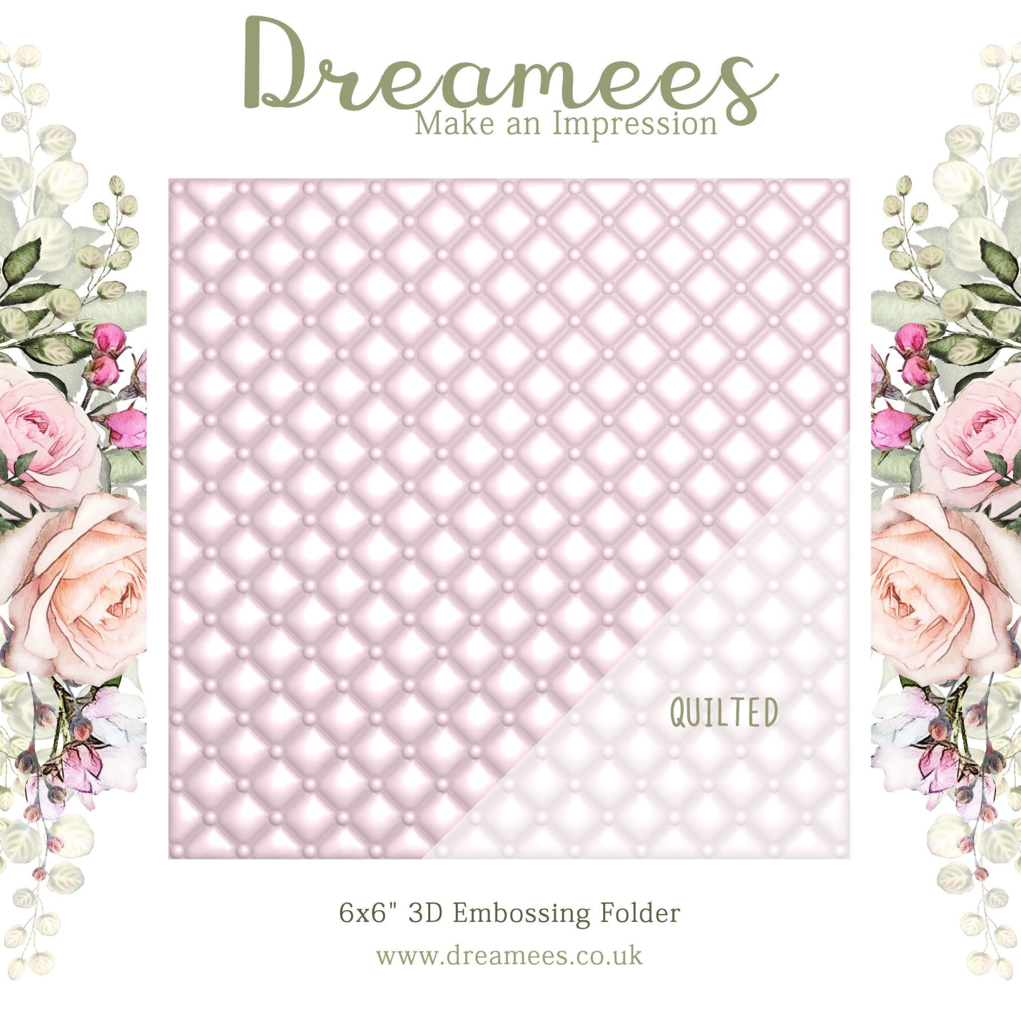 Papermania 6 x 6-Inch Embossing Folder Damask Background 