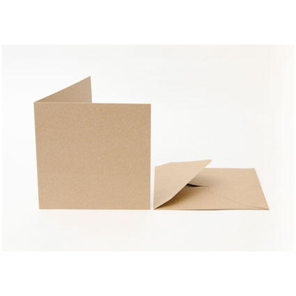 6x6 Kraft Card Blanks and Envelopes